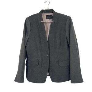 Banana Republic Factory Womens Charcoal Gray Blazer Jacket Size 14 Work Career